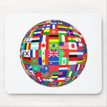 FLAGS OF THE GLOBE MOUSE PAD