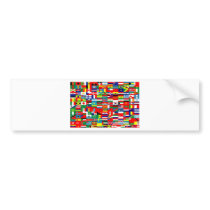 FLAGS OF THE WORLD BUMPER STICKER