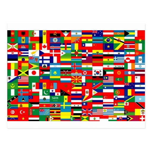 FLAGS OF THE WORLD POST CARD