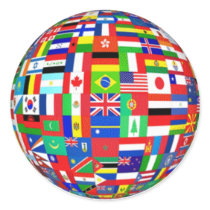 Flags of the World Round Sticker