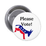 Flair Pin : Vote Democrat!