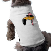 Flamant d'amortisseur tee-shirts pour animaux domestiques