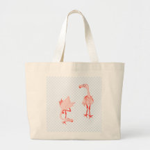 Flamant fouineur sacs en toile