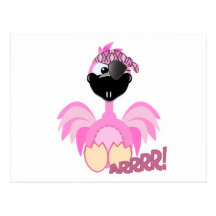 Flamant mignon de pirate de Goofkins Cartes Postales