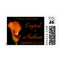 Flame Calla Lily Wedding postage