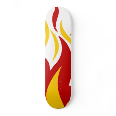 flame - dark red skateboard by Tiki4Ever