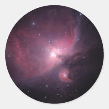 Flame Nebula Round Stickers