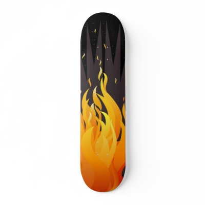 flame custom skateboard by guavazzz