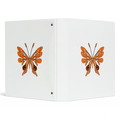 Flame Tattoo Butterfly 3 Ring Binders by bonfireanimals