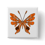 Flame Tattoo Butterfly Buttons