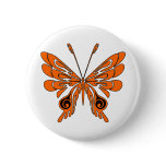 Flame Tattoo Butterfly Buttons