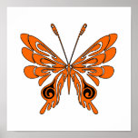 Flame Tattoo Butterfly Poster