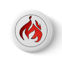 Flame Tuft of Fire from Hot Water Music Pinback Buttons