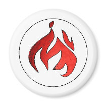 Flame Tuft of Fire from Hot Water Music Refrigerator Magnet