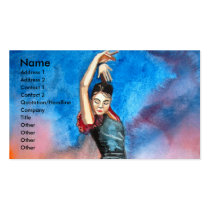 FLAMENCO DANCER watercolour business cards