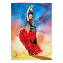 FLAMENCO DANCER watercolour cards