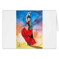 FLAMENCO DANCER watercolour cards