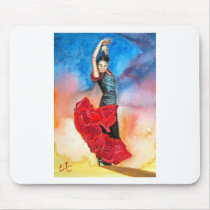 FLAMENCO DANCER watercolour mousepads