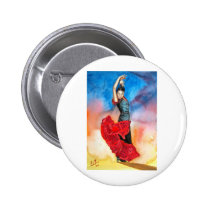 FLAMENCO DANCER watercolour buttons