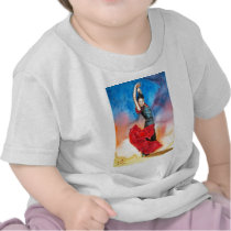 FLAMENCO DANCER watercolour t-shirts