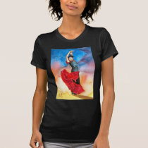 FLAMENCO DANCER watercolour t-shirts