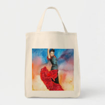 FLAMENCO DANCER watercolour bags
