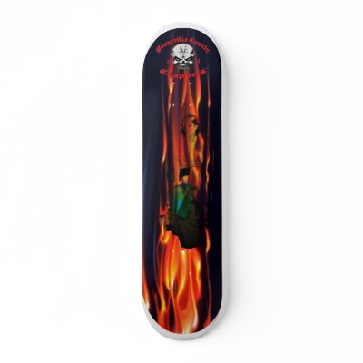 Flames and Pinup Girl Skate Board Decks by BonnevilleChoppers