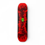 Flames and skull skate bored skate deck