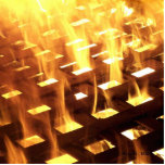 Flames of fire through a lattice photograph design acrylic cut out
