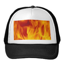 flames trucker hat