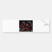 Flamin Cardinals Bumper Stickers
