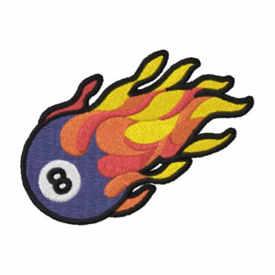 Flaming 8-ball by ZazzleEmbroidery