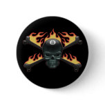 Flaming 8 Skull