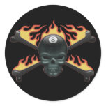 Flaming 8 Skull
