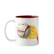 Flaming Baseball Mug