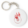Flaming CD - Music Audio DJ Disc Jockey Keychain