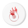 Flaming CD - Music Audio DJ Disc Jockey Refrigerator Magnets
