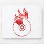 Flaming CD - Music Audio DJ Disc Jockey Mouse Mat