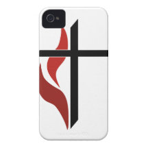 Flaming Cross iPhone 4 Case-Mate Cases