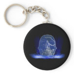 Flaming Cystal Skull Keychain