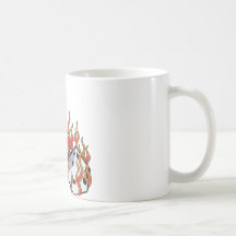 Flaming Dice Coffee Mugs