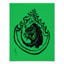 Flaming Dinosaur or Dragon by Nic Sweet Art Photo