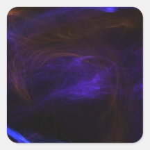 Flaming eagle square stickers