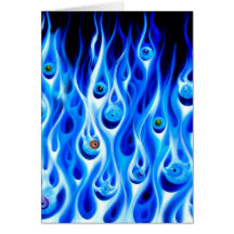 Flaming Eyeballs Cards