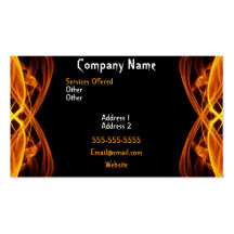 FLAMING FIRE BUSINESS CARD