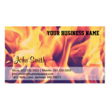 Flaming Fire business card