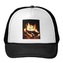 Flaming Fireplace Design Hats