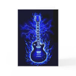 Flaming Guitar Card