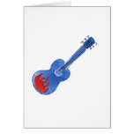 flaming guitar greeting cards