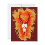 'Flaming Horned Bull Skull' Design
